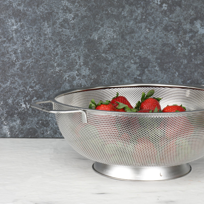 Stainless Steel Microperforated Colander Set, 1.5, 2.5, 5 Quart
