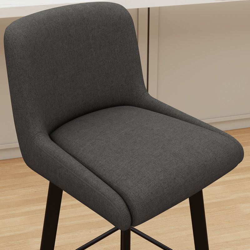 Tabouret de bar 26 po H, 2, Black Grey, Tabouret de bar = siège d'une hauteur de 26 po