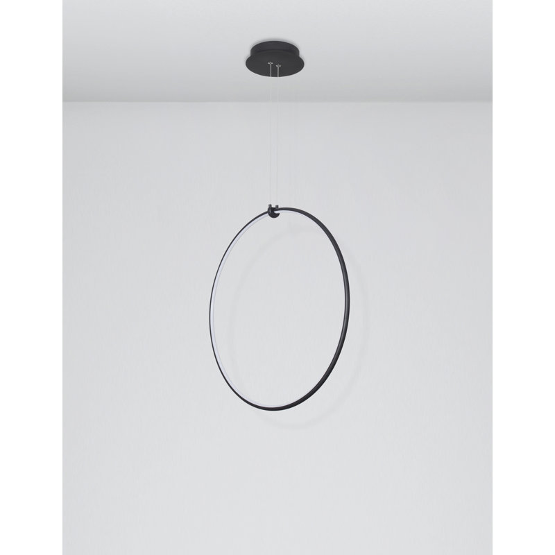 1 - Light Black LED Single Pendant