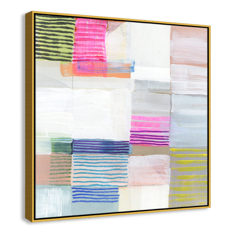 Bright Net II by Cartissi, Gold Framed, 37.5" H x 37.5" W x 2" D