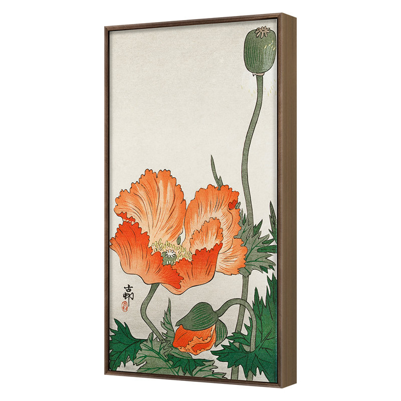 «Orange Poppy» encadré sur papier par Grand archives, reproduction