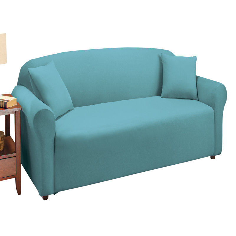 Polyester Blend Box Cushion Loveseat Slipcover