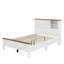 Lit plateforme Farmhouse avec porte de grange coulissante et station de charge-114414818-114414819