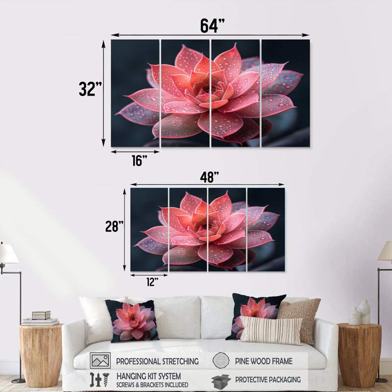 Tousignant - Succulent Wall Decor Set, 32" H x  64" W