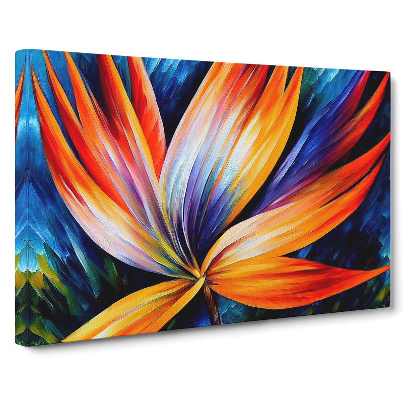 Unbeatable Bird Of Paradise Flower Abstract - Wrapped Canvas, 40cm H x 60cm W x 3cm D