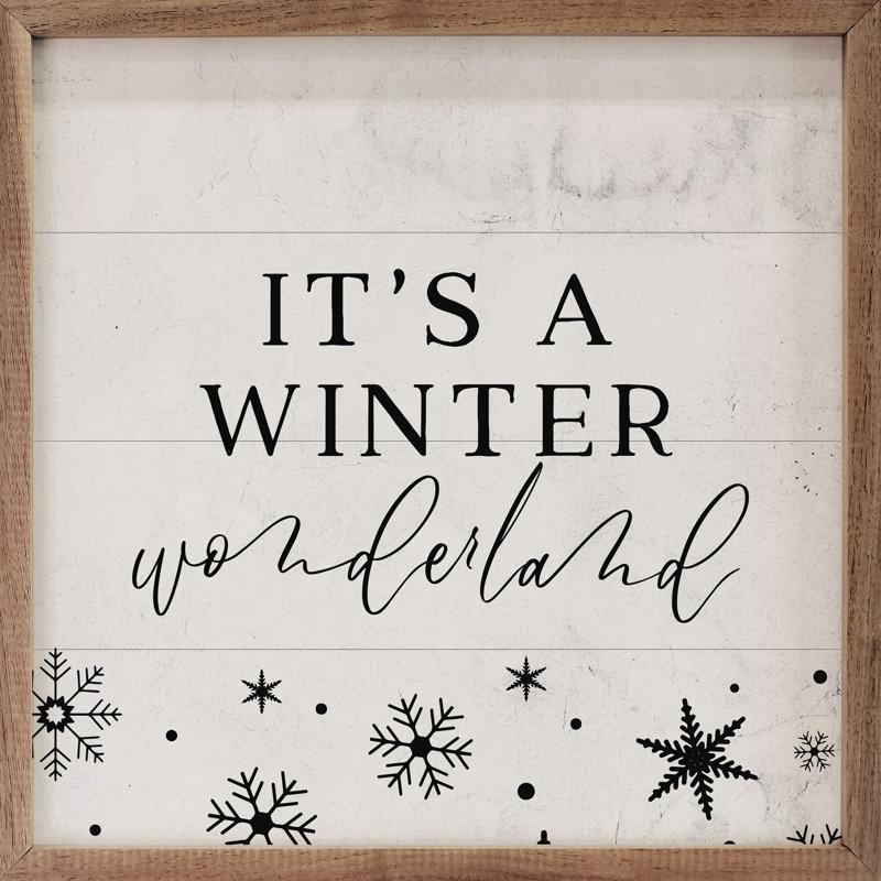 «It's A Winter Wonderland Snowflakes» - blanc, H 4 po x l 4 po