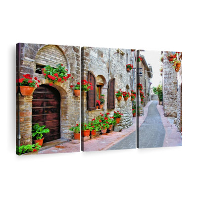 Impression sur toile «Quaint Italian Street»