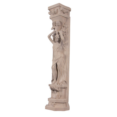Statue de jardin romaine avec bol Pilaster