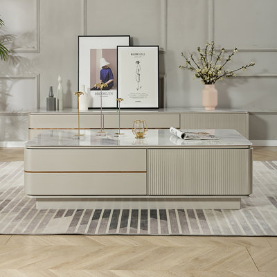 Glass Top Single Coffee Table