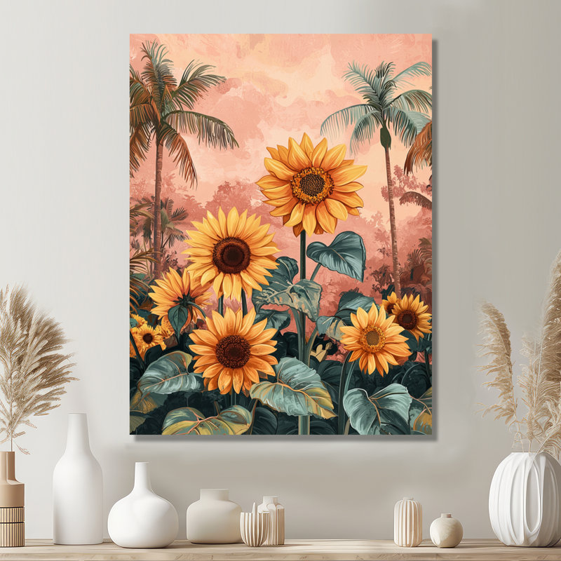 Drimit - Floral Wall Art Prints, H 32 po x l 16 po, Toile tendue, Ne s’applique pas