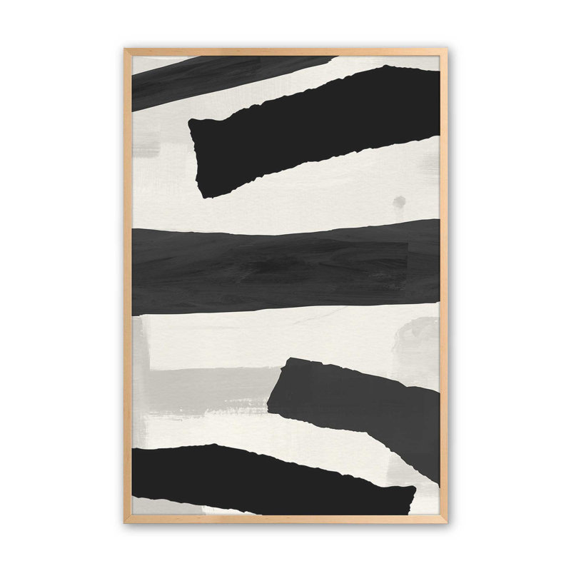 Imprimé Sable Layers v1, H 25 po x l 19 po x P 1,25 po, Papier avec cadre photo érable brut