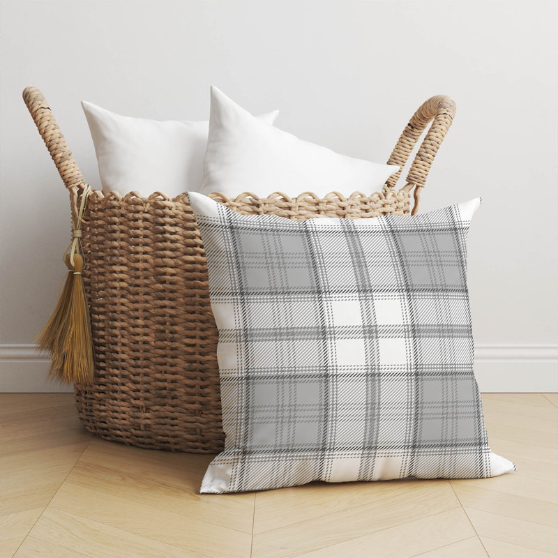 Coussin Baid, H 16 po x l 16 po, Gris