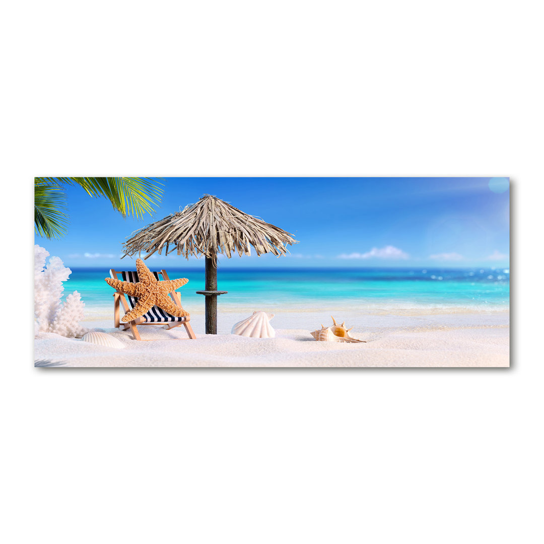 Leinwanddruck - Wandkunst - Drucke auf Leinwand - 125X50 Bild Bildthema: Strandurlaub