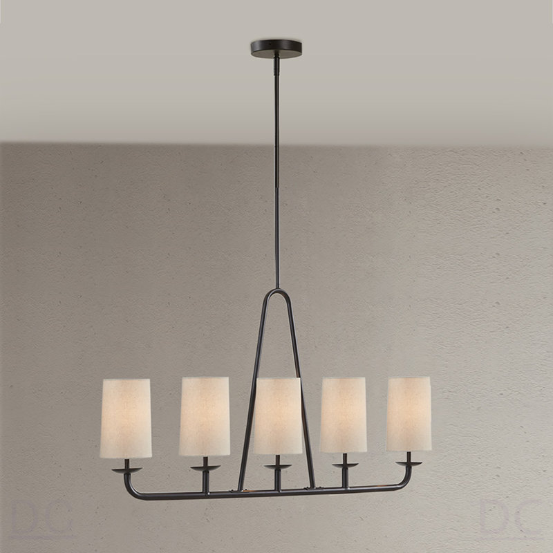 Lustre moderne en métal 5 lumières