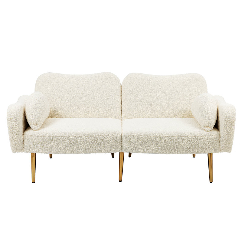 Canapé d'appoint Norika, Polyester blanc