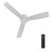 52-INCH DC Motor Flush Mounted White Ceiling Fan with Remote Control. without Light-1381123497