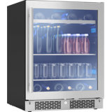 Presrv 24" 112 Cans (12 oz.) Convertible ADA Beverage Refrigerator with Wine Storage
