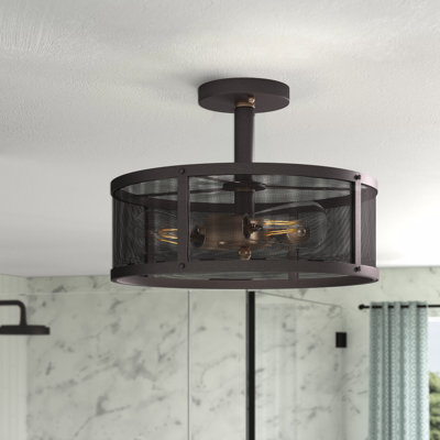 Plafonnier semi-encastré cylindrique à 3 lumières de 16 po Ketaiya