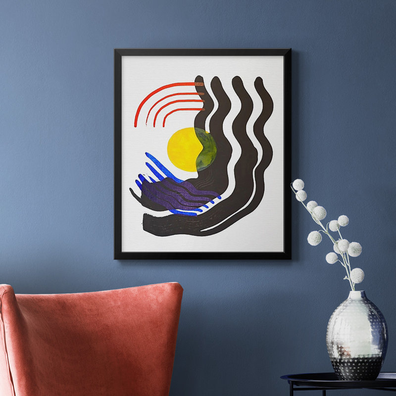 Toile encadrée de qualité supérieure Shifting III - prête à être accrochée, H 24 po x l 20 po, Noir