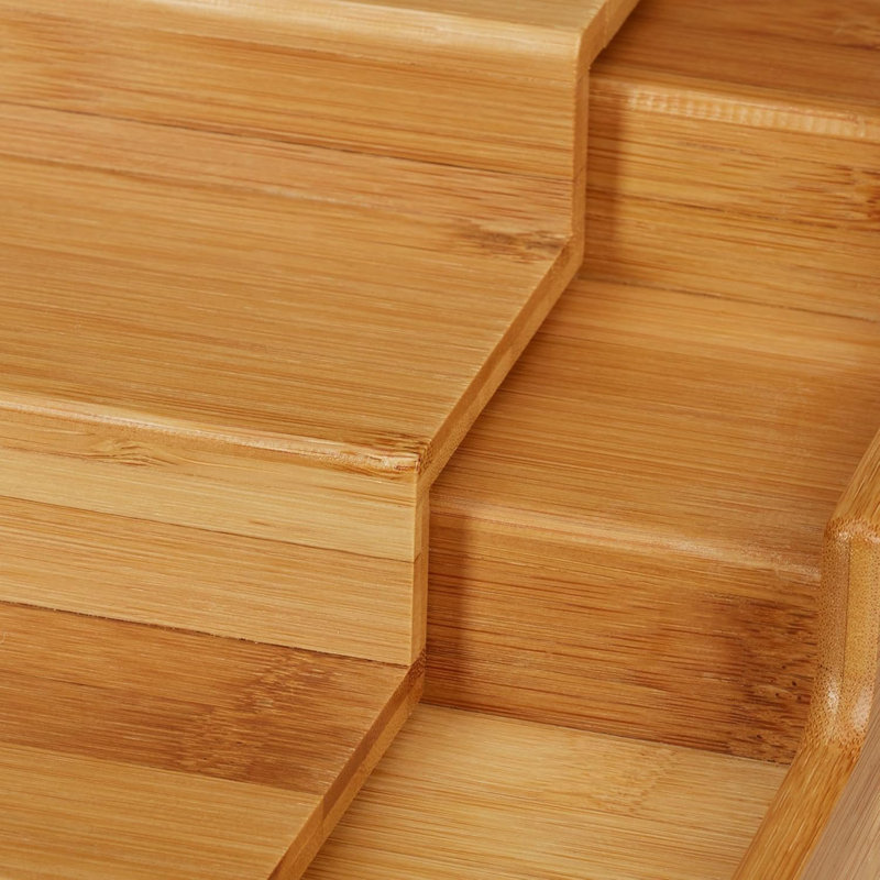 Freestanding Bamboo Spice Rack with Adjustable Racks
