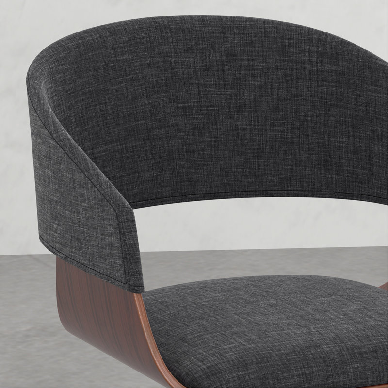 Siège ergonomique pivotant pour utilisation en tissu gris anthracite et en métal