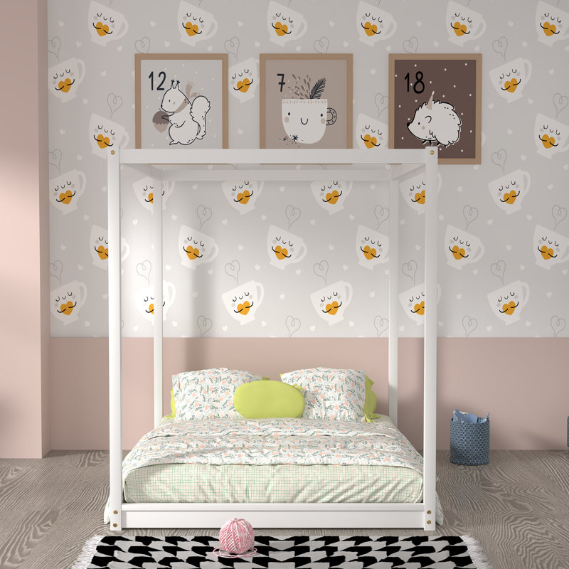 Neyla Canopy Bed, Queen, White