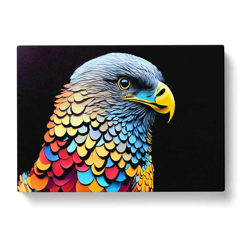Colourful Eagle Bird Vol.5 - Wrapped Canvas, 35cm H x 50cm W x 3cm D