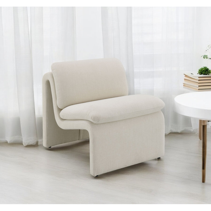 Chaise d'appoint innovante Elegance Jaeda, Blanc