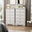 Commode 5 tiroirs avec poignées de couleur bronze Valera-114309308