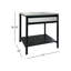 Meuble-lavabo simple 31 po - Structure en métal noir avec comptoir en béton gris clair-677772625
