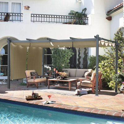 Aoodor Aluminum Pergola with Canopy