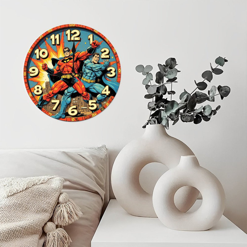 Horloge comique de super-héros