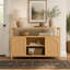 Buffet 49 "en bambou avec tablettes ouvertes et 2 portes