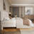 White  Boucle Floating Bed With Light,Queen-1770638340