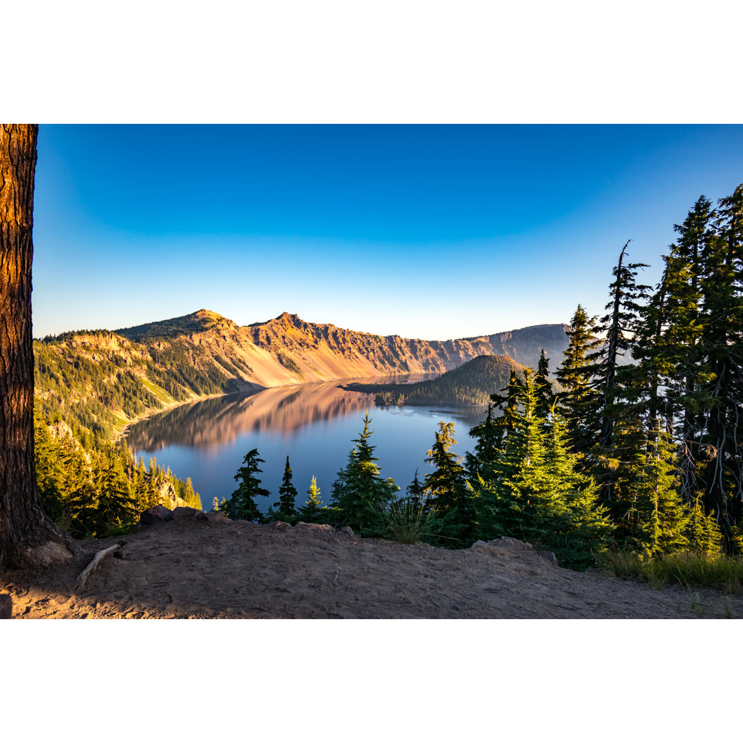 Crater Lake National Park At Sunrise