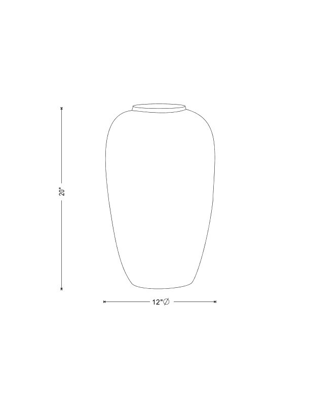 Nicole Handmade Table Vase, 20" H x 12" W x 12" D