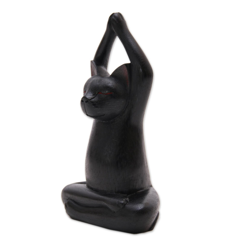 Figurine en bois pour chat sky yoga Shelva