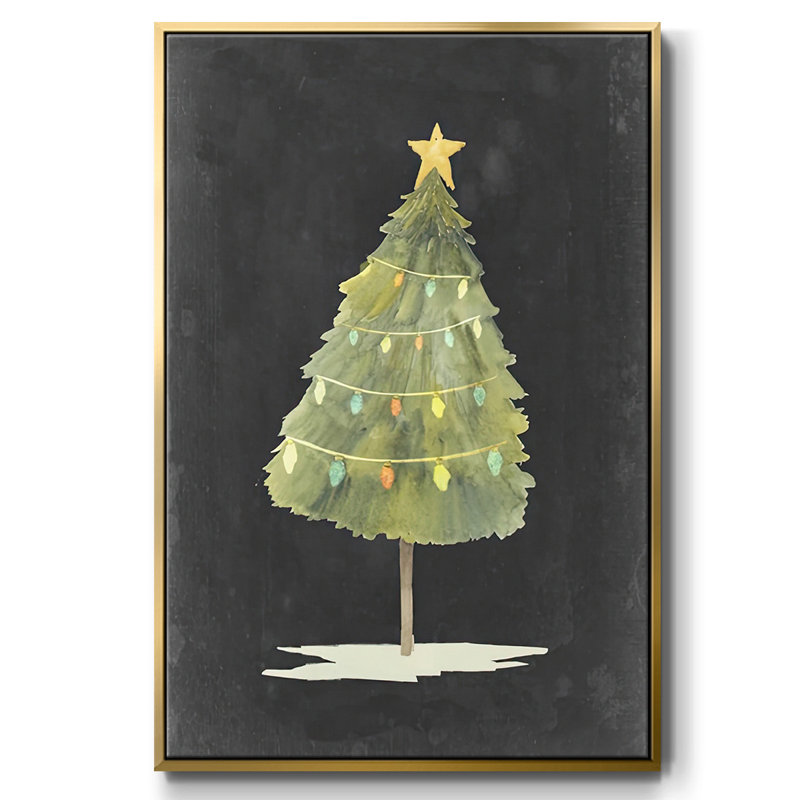 " Christmas Glow I ", Gold, 41" H x 27" W x 1.5" D