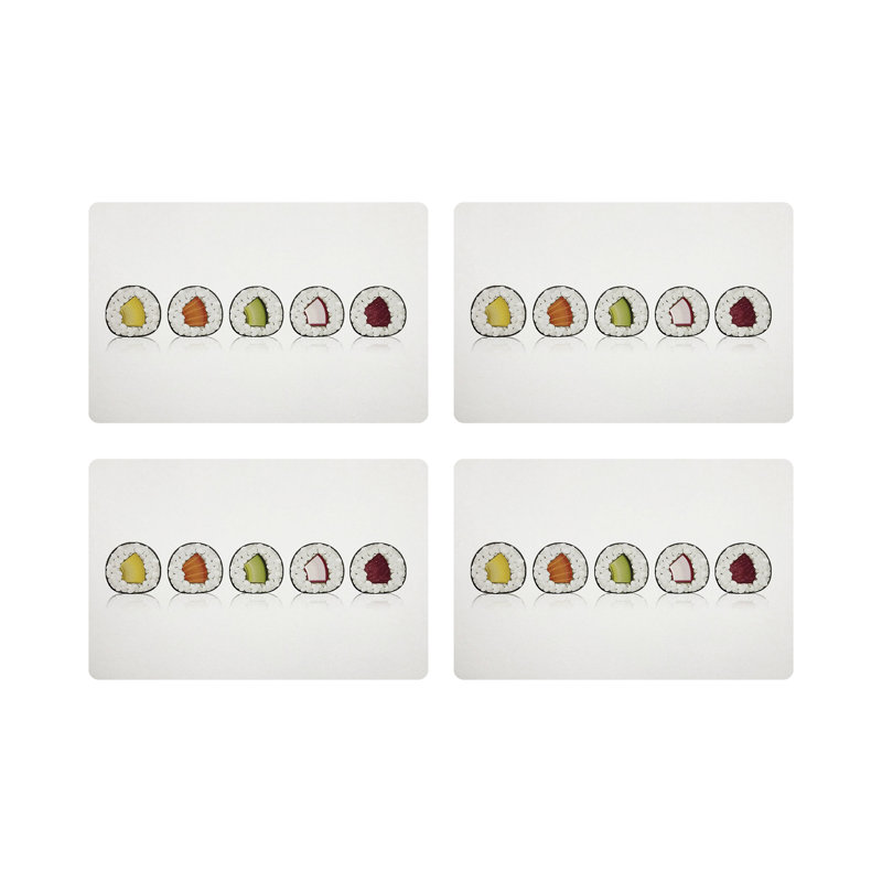 Sushi Roll Pebble 17.5" Vinyl Placemat