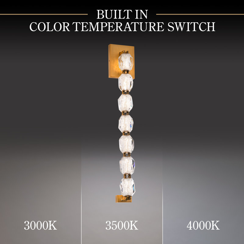 Seduction LED Armed Sconce, Polished Nickel, 27.63" H x 4.75" W x 3.75" D