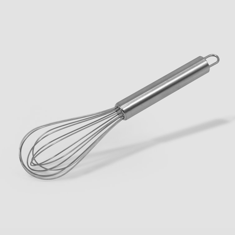 8 Stainless Steel Grey Silicone Whisk Cooks on Fire Color: Red