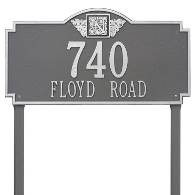 Monogram 2-Line Lawn Address Sign