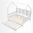 Sayyed Wooden Bed, Platform Bed, House Bed with Trundle and Shelf-1948420052