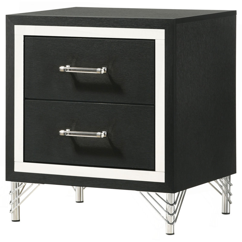 Table de chevet 2 tiroirs Malcolm