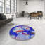 Tapis décoratif bleu sincope-197198837