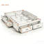 Lit plateforme double avec 6 tiroirs de rangement, blanc antique-8489397-8489400
