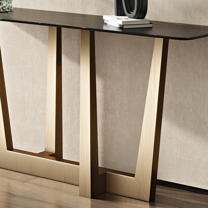 Console en pierre frittée de style italien, 31.5" H x 62.9" W x 15.7" D