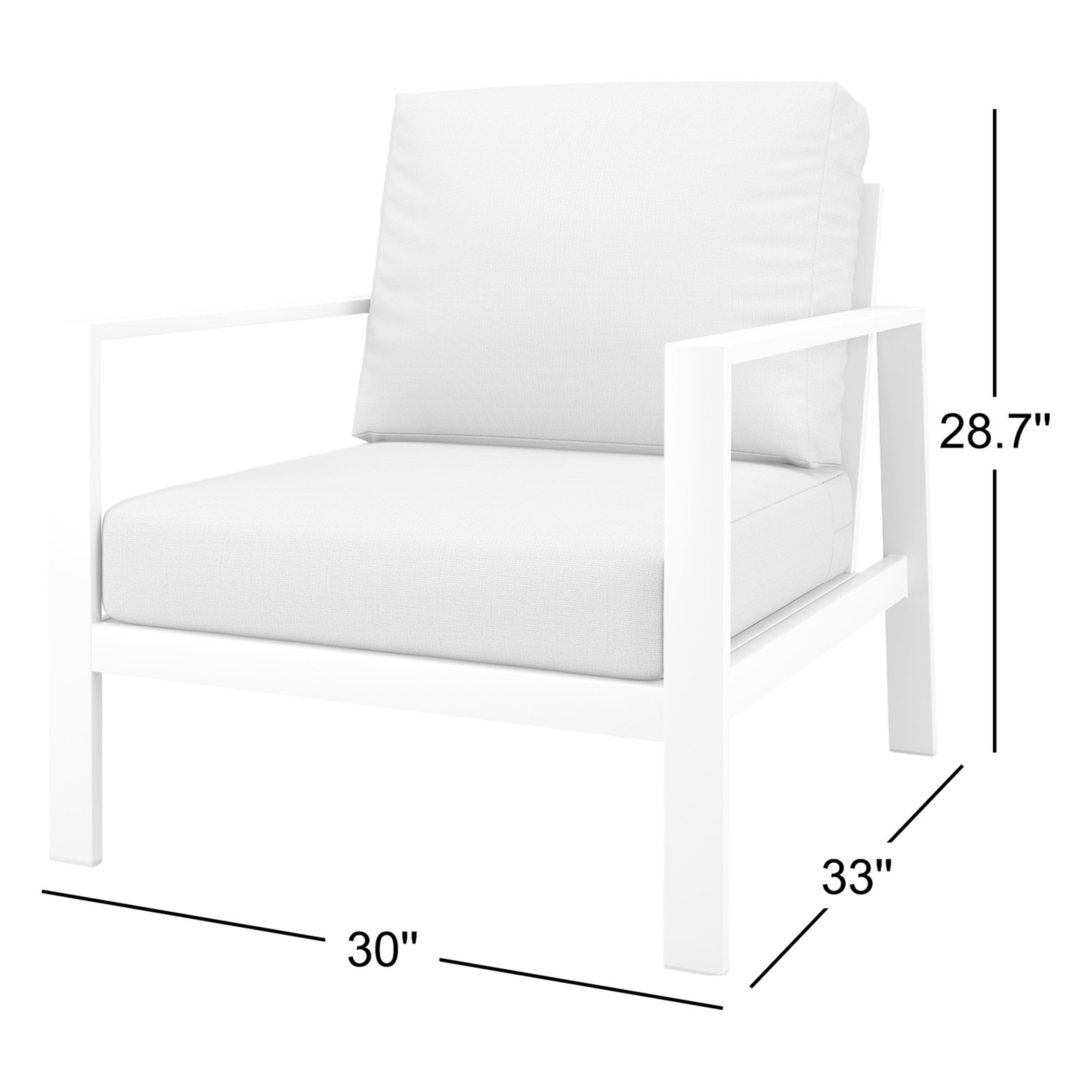 Townsend Sunbrella® Patio Lounge Chair, Canvas White