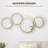 Metal Wall Art Modern Mirror Decor Home Hanging Wall Sculptures for Living Room Bedroom Dining Room, Gold