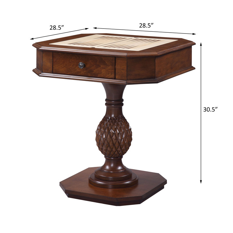 Bromia Cherry Game Table with Pedestal Base